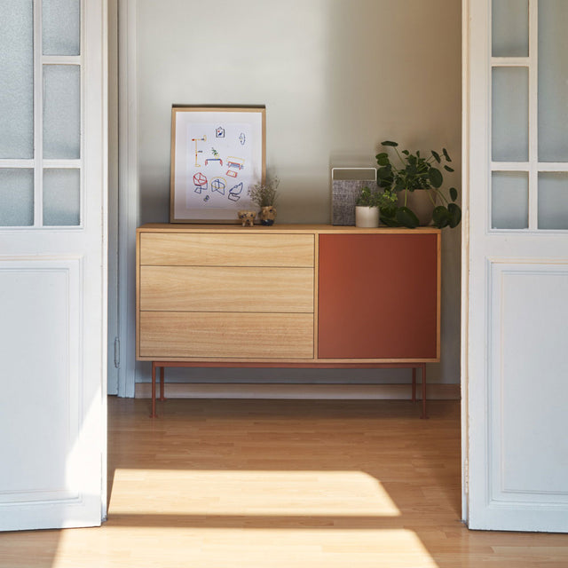 Aparador Yoko 128 cm Teja en comedor
