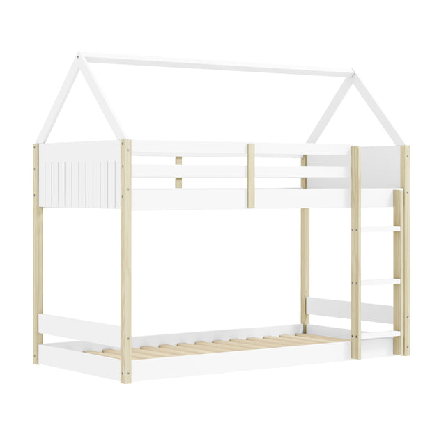Litera Infantil Casita Sila 200 Blanco & Pino