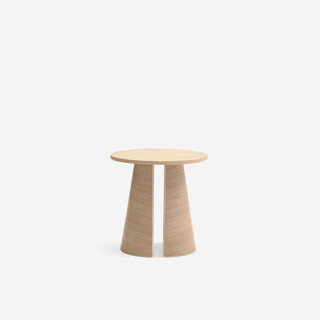 Vista frontal Mesa Auxiliar Redonda Cep 60 cm Beige Teulat Slowdeco