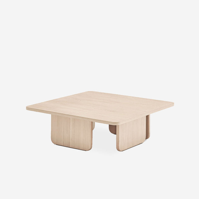 Vista lateral Mesa de Centro Cuadrada Arq 100 cm Beige Teulat Slowdeco
