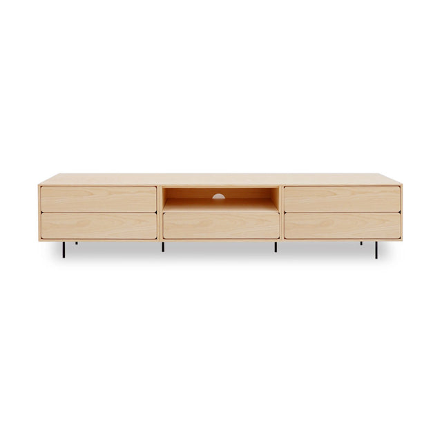 Mueble de TV de 240cm personalizado Natural Nórdico Cajones Extraíbles / Cajón Extraible / Cajones Extraíbles Apoyado sobre patas de acero Slowdeco