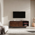 Mueble TV Trisha 145 cm Marron oscuro, en ambiente de salón