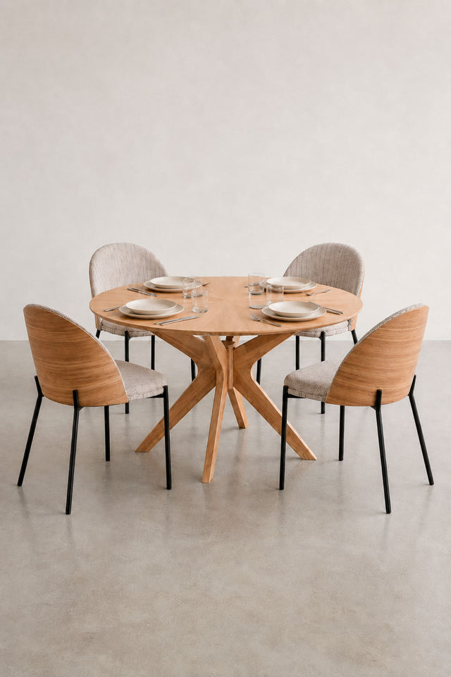 Silla Tapizada Casandra Taupe