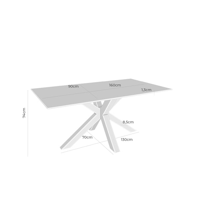 Mesa de Comedor Joyce Sahara Metal | detalle de diseño | Somcasa Vlc | 00MS214868 | imagen 3