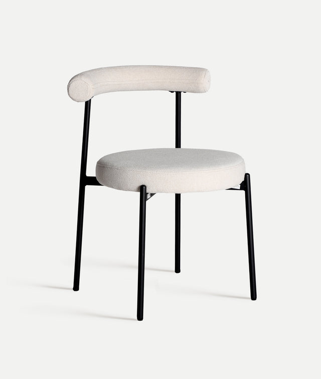Silla Tapizada Breville Blanco Roto